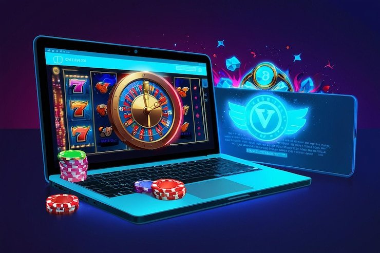 Tampilan meja blackjack live casino dengan dealer profesional dan pemain dalam sesi online
